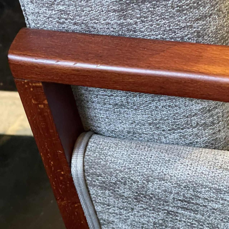 Paar volledig gerestaureerde vintage fauteuils, Tsjechisch Design ontwerp, 1950s