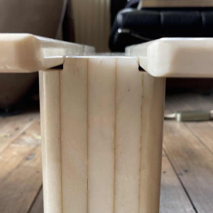 Table basse en Marbre de Carrare à 3 éléments modulables, Design italien ca 1970