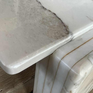 Carrara marble 3-piece coffee table, Italian design, ca 1970