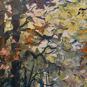 Marcel Leruth 'Châtaigneraie à Wihoux Argenteau' post-impressionistische olieverf op doek