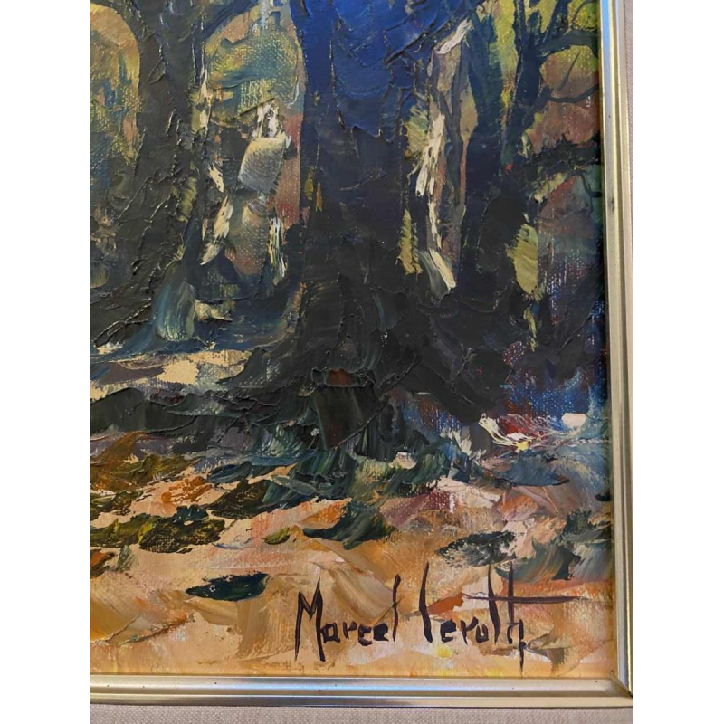 Marcel Leruth 'Châtaigneraie à Wihoux Argenteau' post-impressionistische olieverf op doek