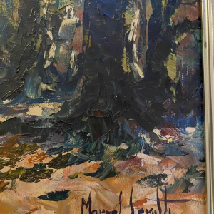 Marcel Leruth 'Châtaigneraie à Wihoux Argenteau' post-impressionistische olieverf op doek