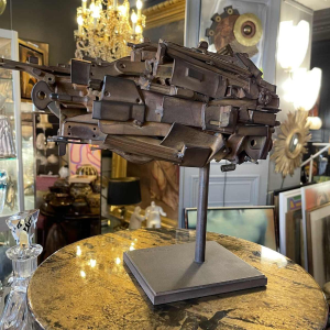 JACQUES DUFRANE " Ship Fish " Brutalist assembled sculpture, steel ca 2000