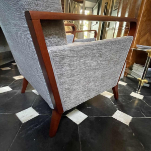 Paar volledig gerestaureerde vintage fauteuils, Tsjechisch Design ontwerp, 1950s