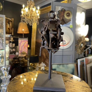 JACQUES DUFRANE " Ship Fish " Brutalist assembled sculpture, steel ca 2000