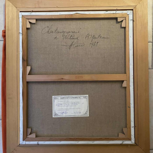 Marcel Leruth 'Châtaigneraie à Wihoux Argenteau' tableau post-impressionniste huile sur toile