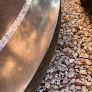 Large table top freemason, lapis-lazuli marble inlay, ca 1960