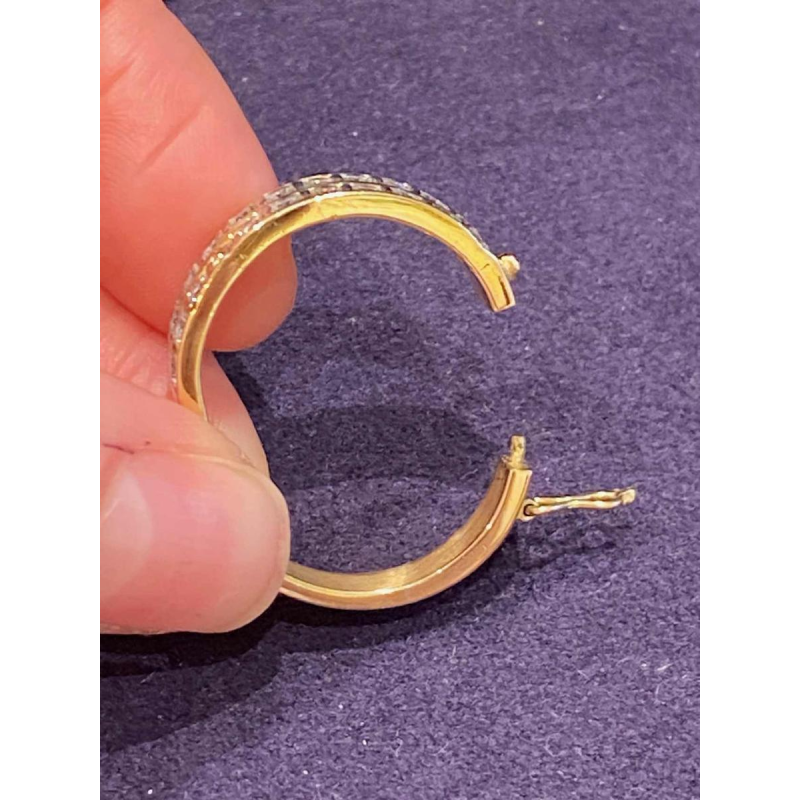 Bague Ã  systÃ¨me d'ouverture or & diamants, ca 1990