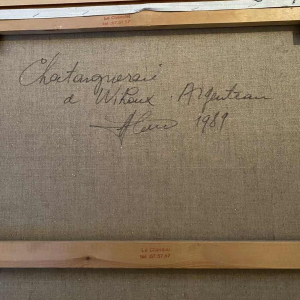 Marcel Leruth 'Châtaigneraie à Wihoux Argenteau' post-impressionistische olieverf op doek