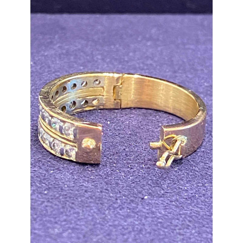 Bague Ã  systÃ¨me d'ouverture or & diamants, ca 1990