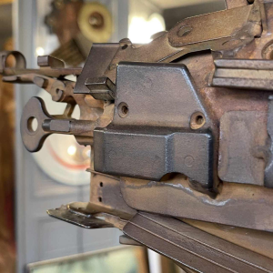 JACQUES DUFRANE " Schip Vis " Brutalistisch gemonteerde sculptuur, staal ca 2000