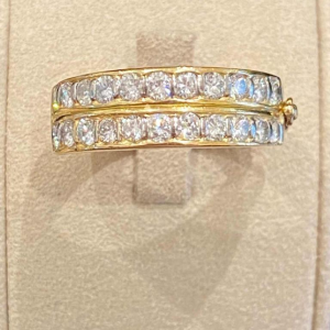 Articulated gold & diamond ring, ca 1990