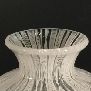 Fulvio Bianconi, Venini Murano, Zanfirico filigraan witte bolvaas, 1950/60