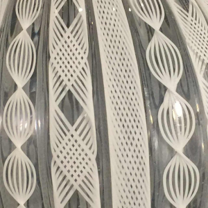 Fulvio Bianconi, Venini Murano, Zanfirico filigree white ball vase, 1950/60