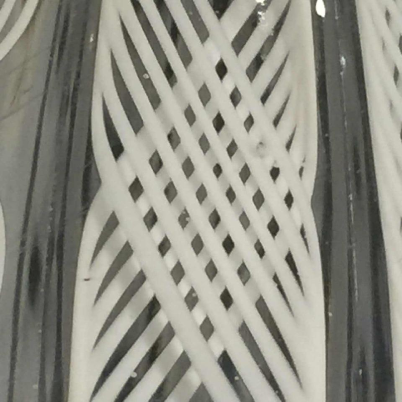 Fulvio Bianconi, Venini Murano, Zanfirico filigree white ball vase, 1950/60