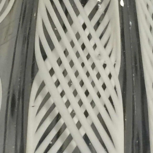 Fulvio Bianconi, Venini Murano, Zanfirico filigree white ball vase, 1950/60