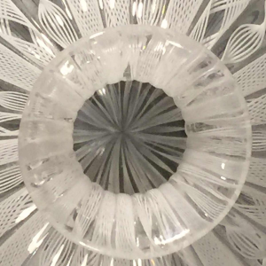 Fulvio Bianconi, Venini Murano, vase boule Zanfirico filigranÃ© blanc, 1950/60