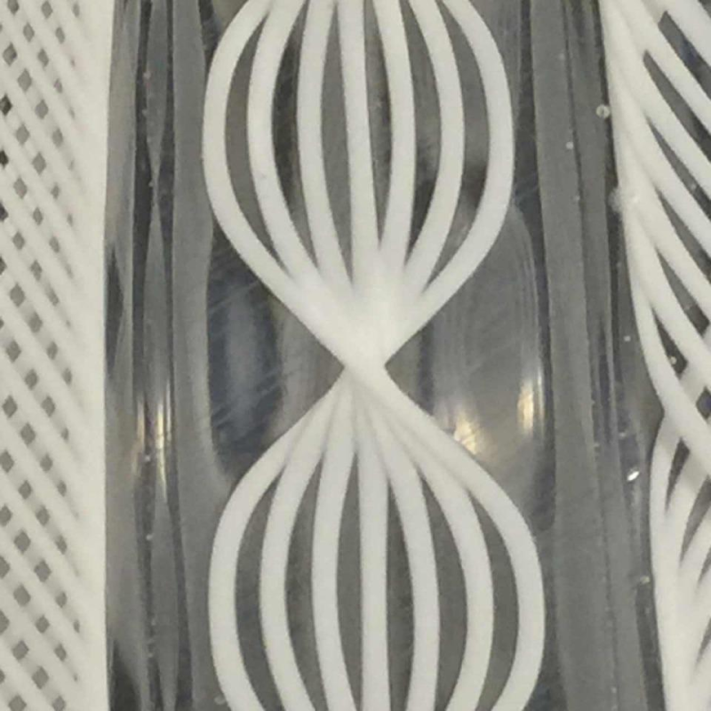 Fulvio Bianconi, Venini Murano, Zanfirico filigraan witte bolvaas, 1950/60