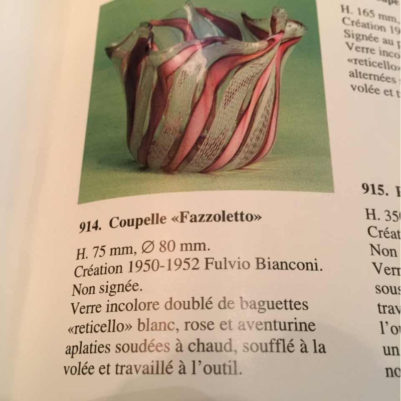 Fulvio Bianconi, Venini Murano, vase boule Zanfirico filigranÃ© blanc, 1950/60