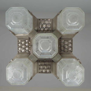 Hettier & Vincent : French art deco chandelier ... 1930 France