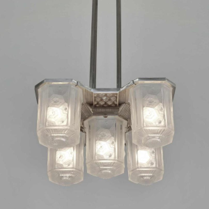 Hettier et Vincent : lustre art déco. France 1930