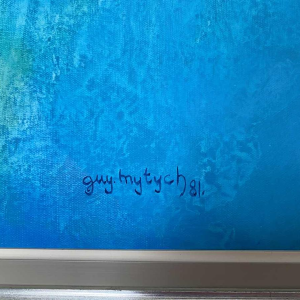 Guy Mytych 'Portrait de femme' peinture huile sur toile, 1981