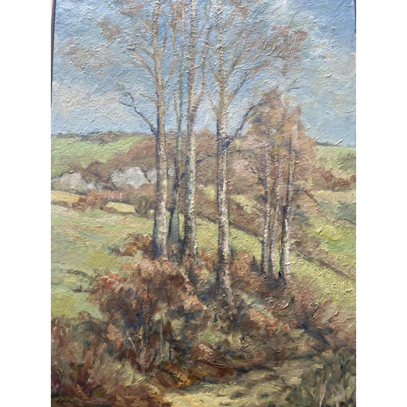 Richard Heintz 'Landschap' schillderij olieverf op doek