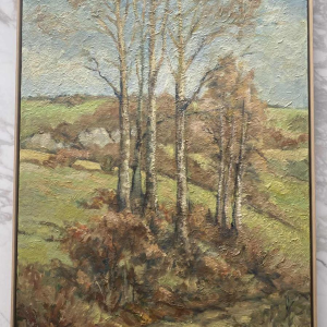 Richard Heintz 'Landschap' schillderij olieverf op doek