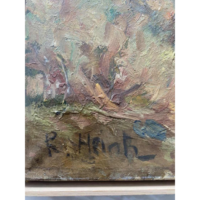 Richard Heintz 'Landschap' schillderij olieverf op doek