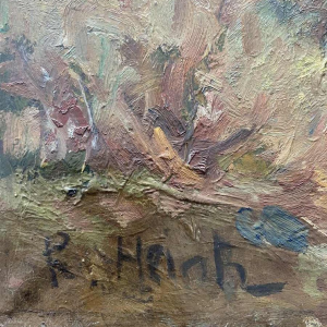 Richard Heintz 'Paysage' tableau huile sur toile