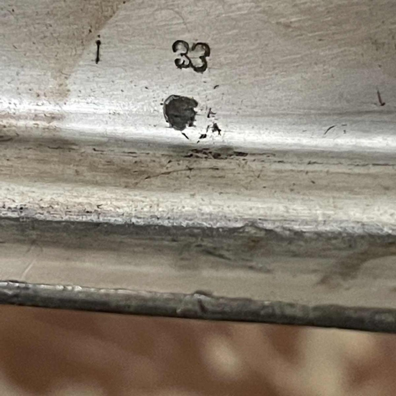 Peter Berhens (attribué), miroir triptyque Art Nouveau en métal argenté, ca 1910