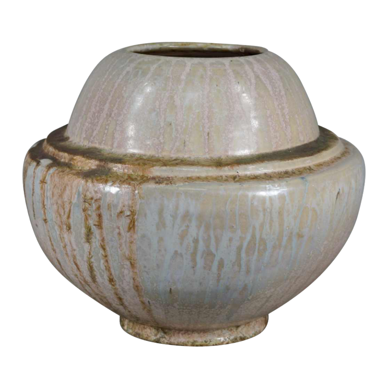 Roger Guérin : grand vase art deco, pièce unique, grès de Bouffioulx