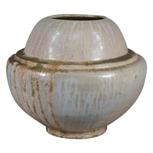 Roger Guérin : grand vase art deco, pièce unique, grès de Bouffioulx