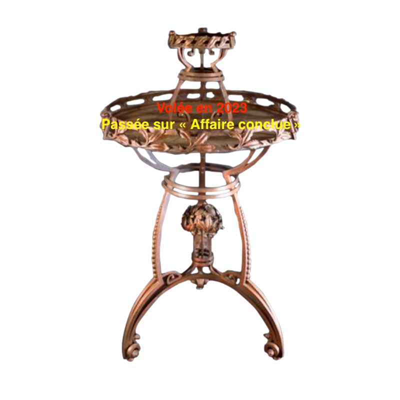 Large Wrought iron Secessionist Jugendstil Sellette Flower table - circa 1900