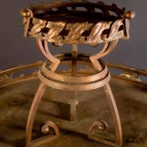 Sellette Jardinière Art Nouveau Sécessionniste, fer forgé - Wiener Werkstatten