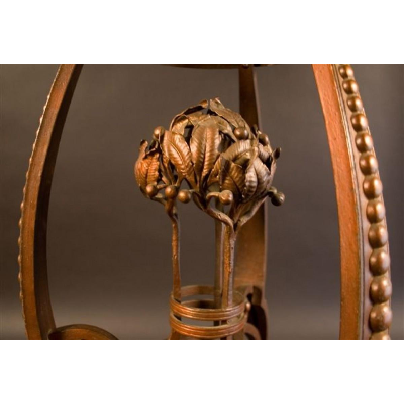 Sellette Jardinière Art Nouveau Sécessionniste, fer forgé - Wiener Werkstatten