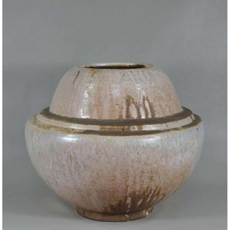 Roger Guérin : grand vase art deco, pièce unique, grès de Bouffioulx