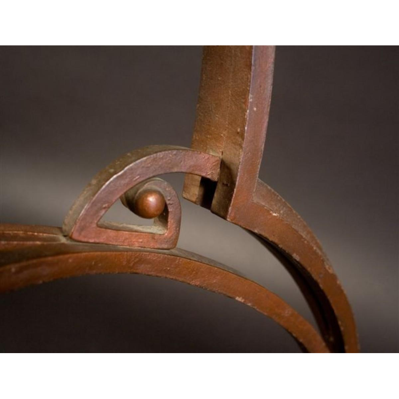 Large Wrought iron Secessionist Jugendstil Sellette Flower table - circa 1900