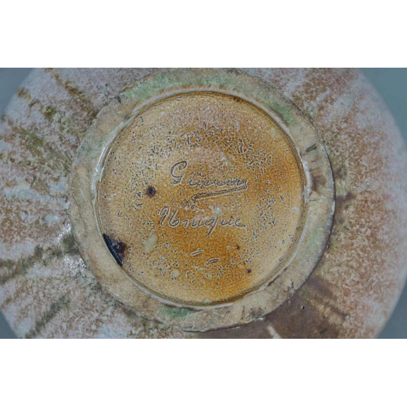 Roger Guérin : grand vase art deco, pièce unique, grès de Bouffioulx