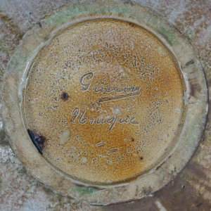 Roger Guérin : grand vase art deco, pièce unique, grès de Bouffioulx