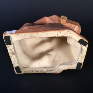 Angelo Hecq / Roger Guérin "Femme Nue" in cubist stoneware - circa 1925