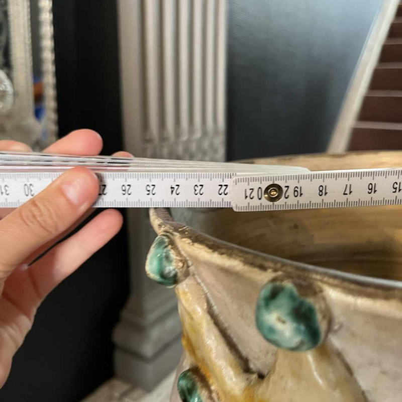 SALVATORE JUDICE Caltagirone Sicilia, sculptuur “Hoofd van een Moorse koning” 39cm keramische antropomorfe jardinière vaas