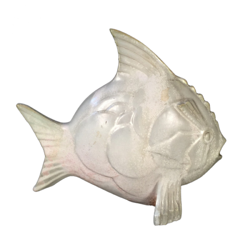 Roger Guerin "Fish" Art Deco - Earthwear Sculpture Salted stoneware - Circa 1925/1930