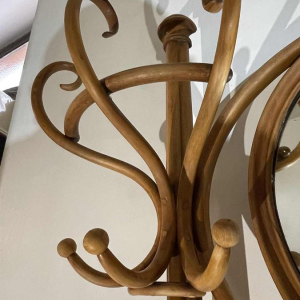 THONET GEBRÜDER / FRERES, Double Porte Manteau N°1 Miroir Bois Courbé, 19ème