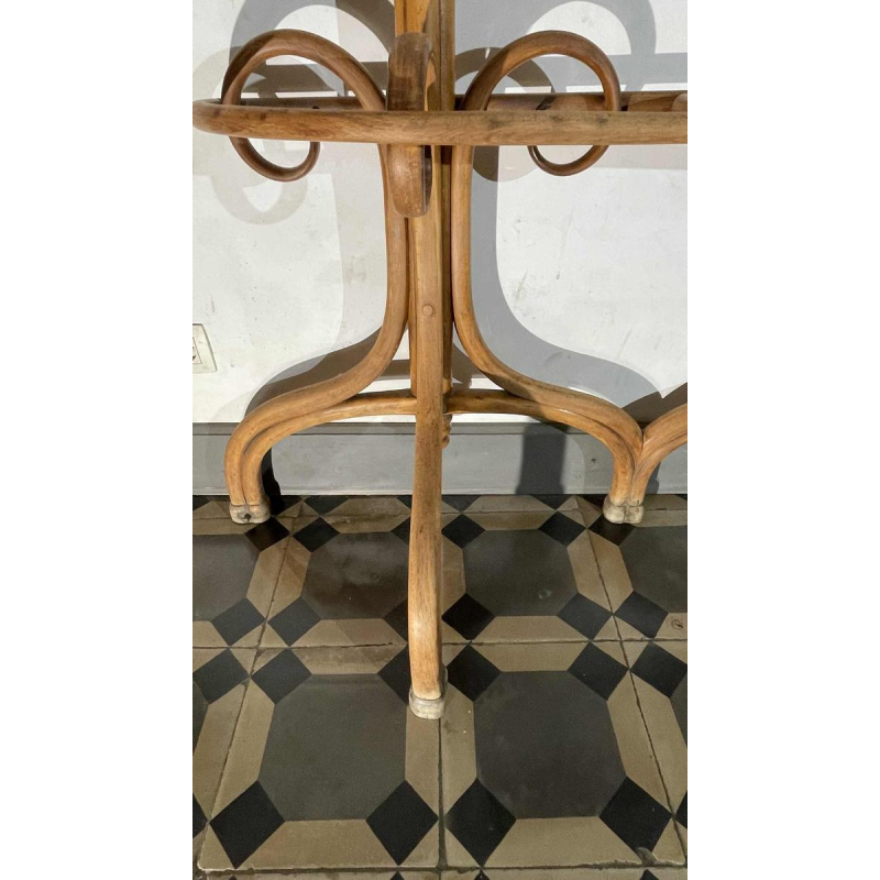 THONET GEBRÜDER / FRERES, Dubbele Kapstok N ° 1 Gebogen Houten Spiegel, 19th