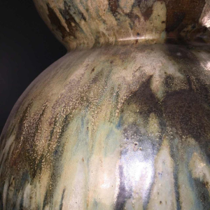 ROGER GUERIN, Monumental three-lobed vase 40 inch, UNIQUE piece, Art Deco Stoneware, 1920