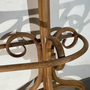 THONET GEBRÜDER / FRERES, Double Coat Rack N ° 1 Curved Bent Wood Mirror, 19th