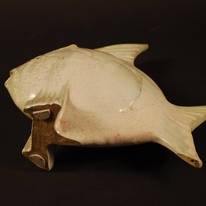 Roger Guerin "Vis" Art Deco - Aardewerk Sculptuur Gezouten steengoed - Circa 1925/1930