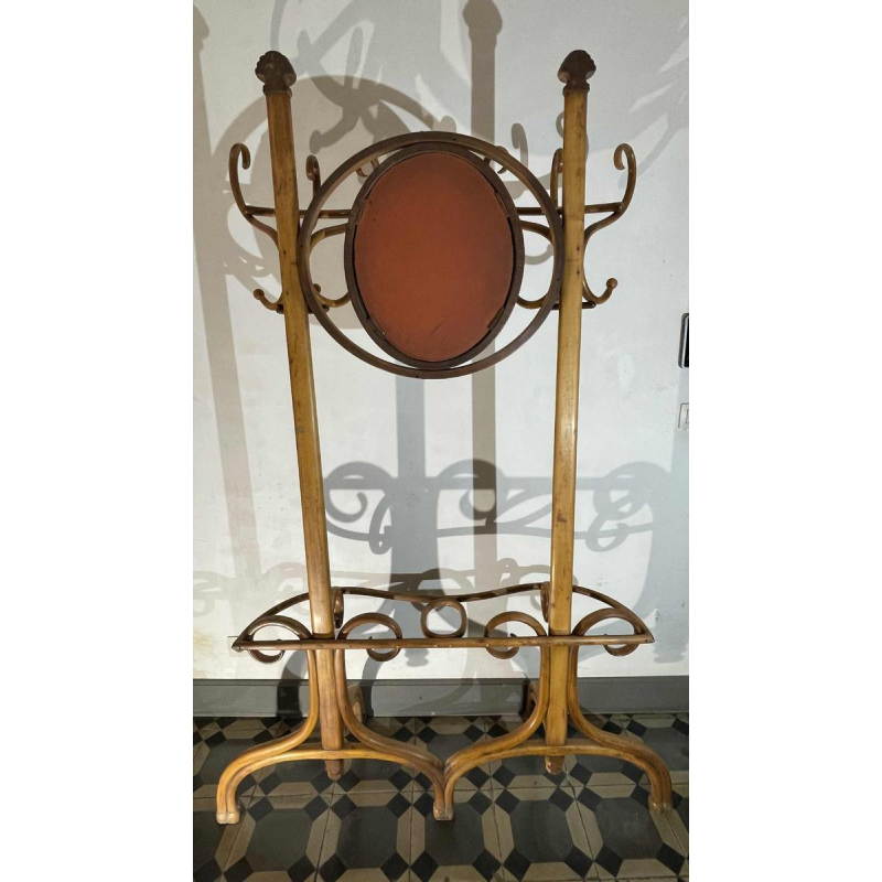 THONET GEBRÜDER / FRERES, Double Porte Manteau N°1 Miroir Bois Courbé, 19ème