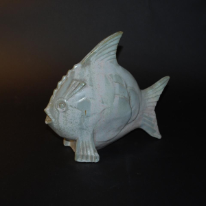 Roger Guerin "Vis" Art Deco - Aardewerk Sculptuur Gezouten steengoed - Circa 1925/1930